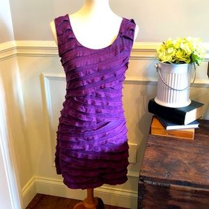 Max Studio purple ruffle dress size medium